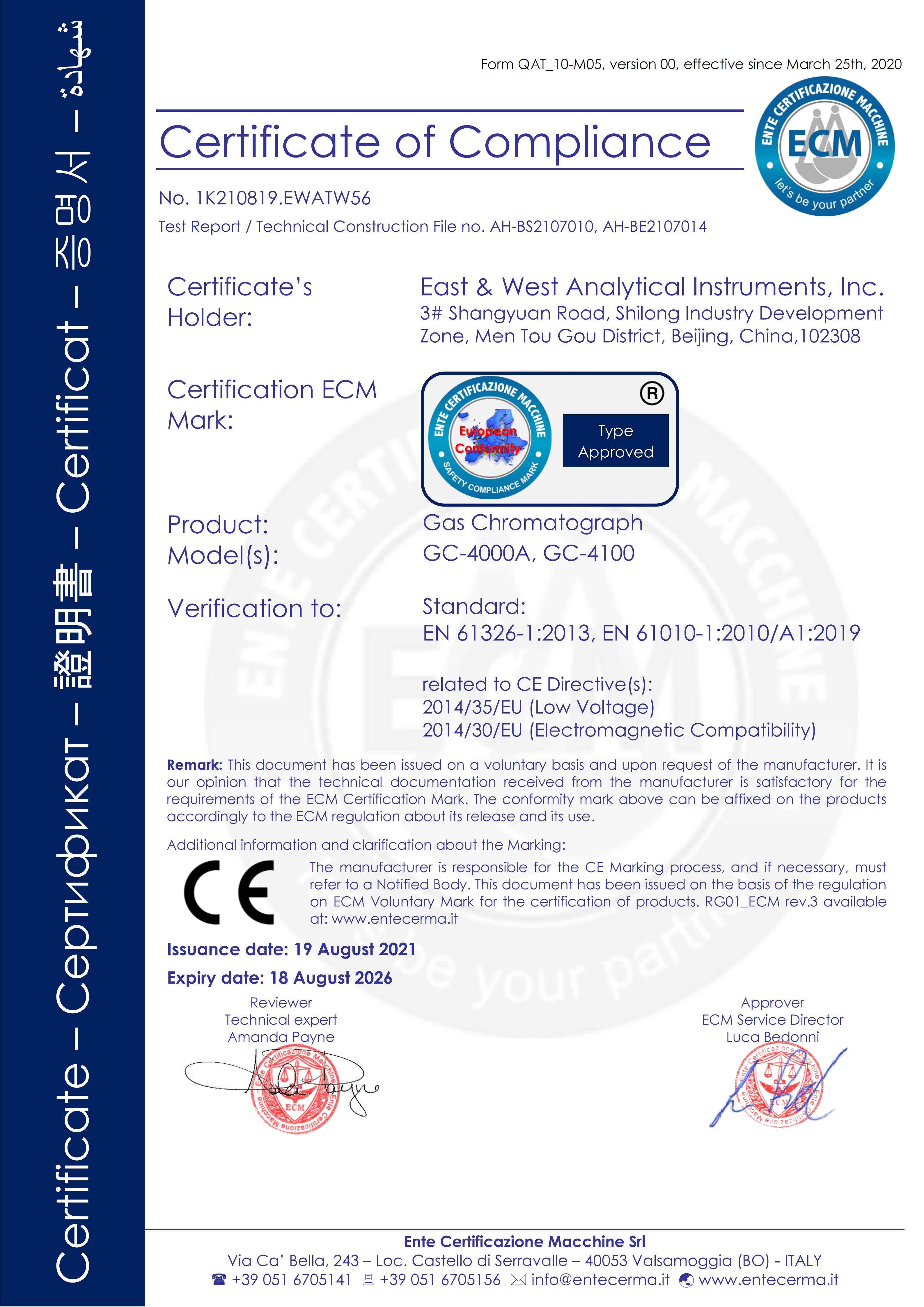 Certificate of Compliance